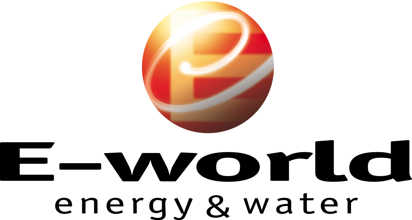 Logo der E-world.