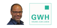 Ein Foto von Stefan Pilkowski und das GWH-Logo.