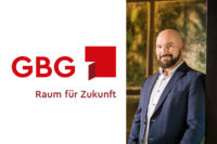 Das Foto zeigt Markus Abegg von der GBG Mannheim sowie deren Logo.